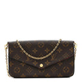 Monogram Pochette Felicie Chain Wallet Fuchsia