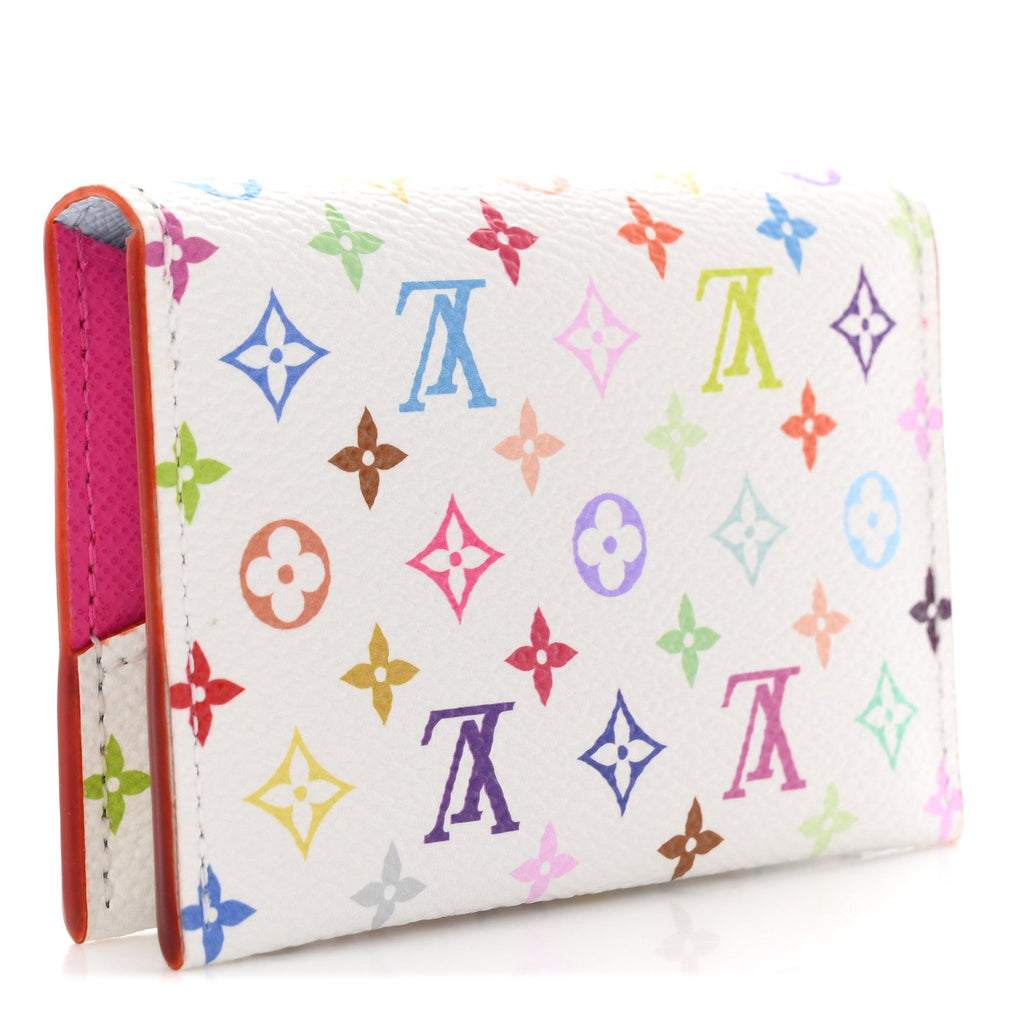 LV X TM Monogram Multicolor Slim  Holder White