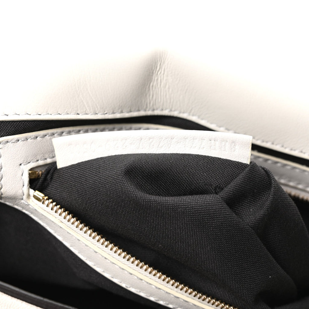 Nappa FF 1974 Embossed Large Baguette White