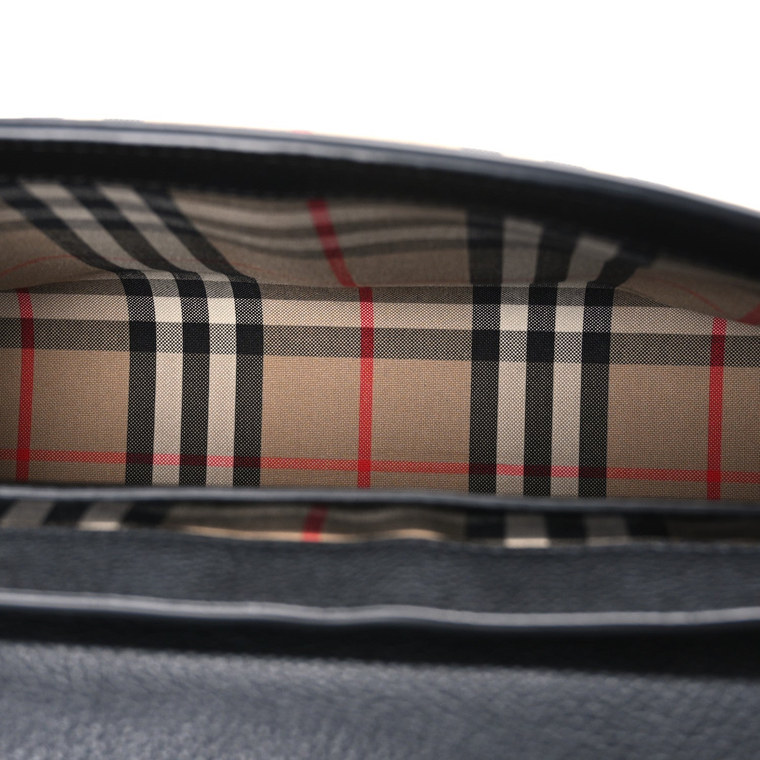 Grainy Calfskin Vintage Check Note Crossbody Bag Black