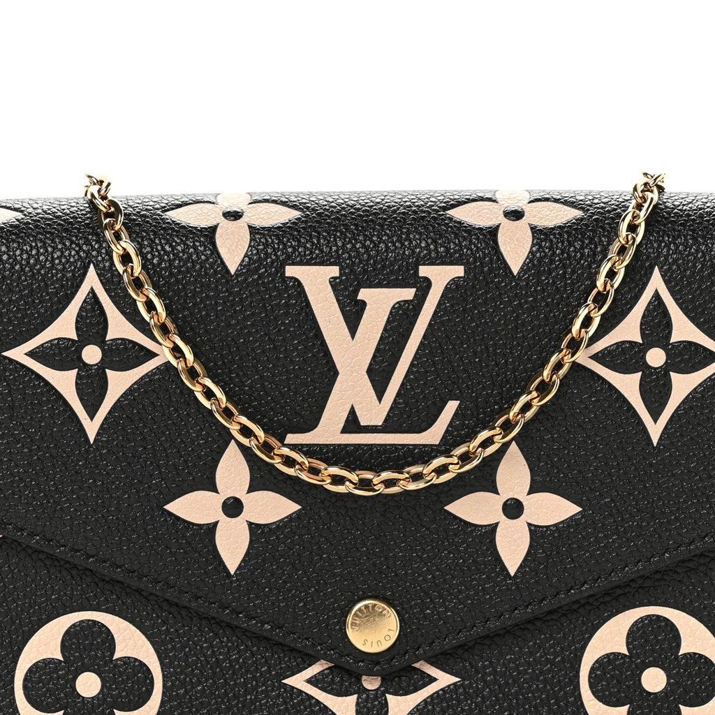 Empreinte Monogram Giant Felicie Pochette Black Beige