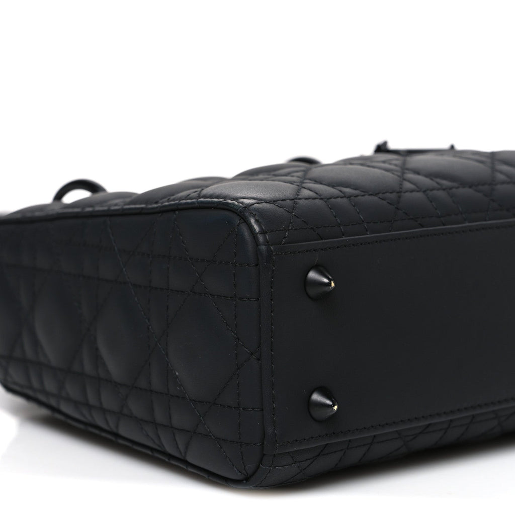 Ultra Matte Calfskin Cannage Small My ABCDior Lady Dior Black
