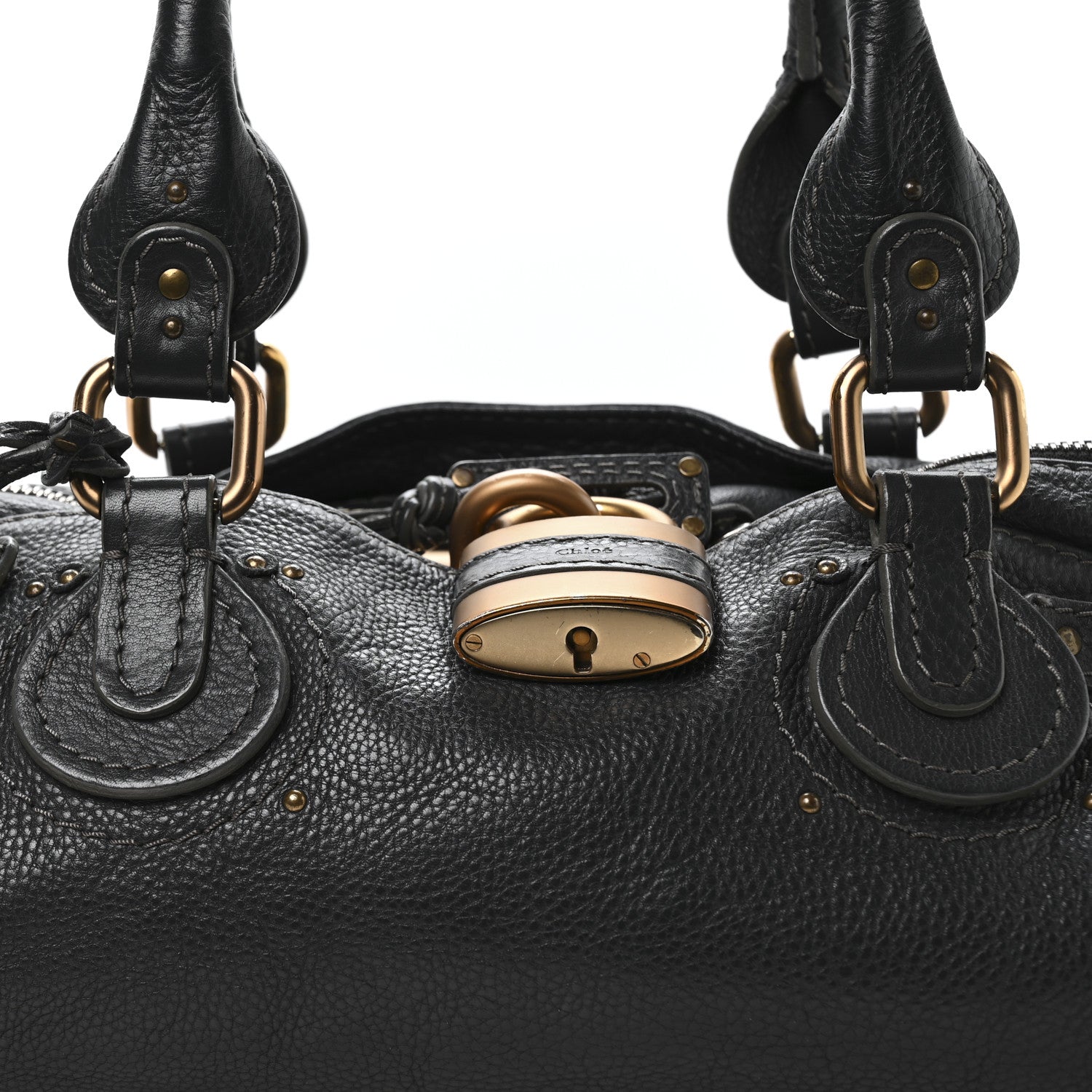 Calfskin Medium Paddington Satchel Bleu Nuit