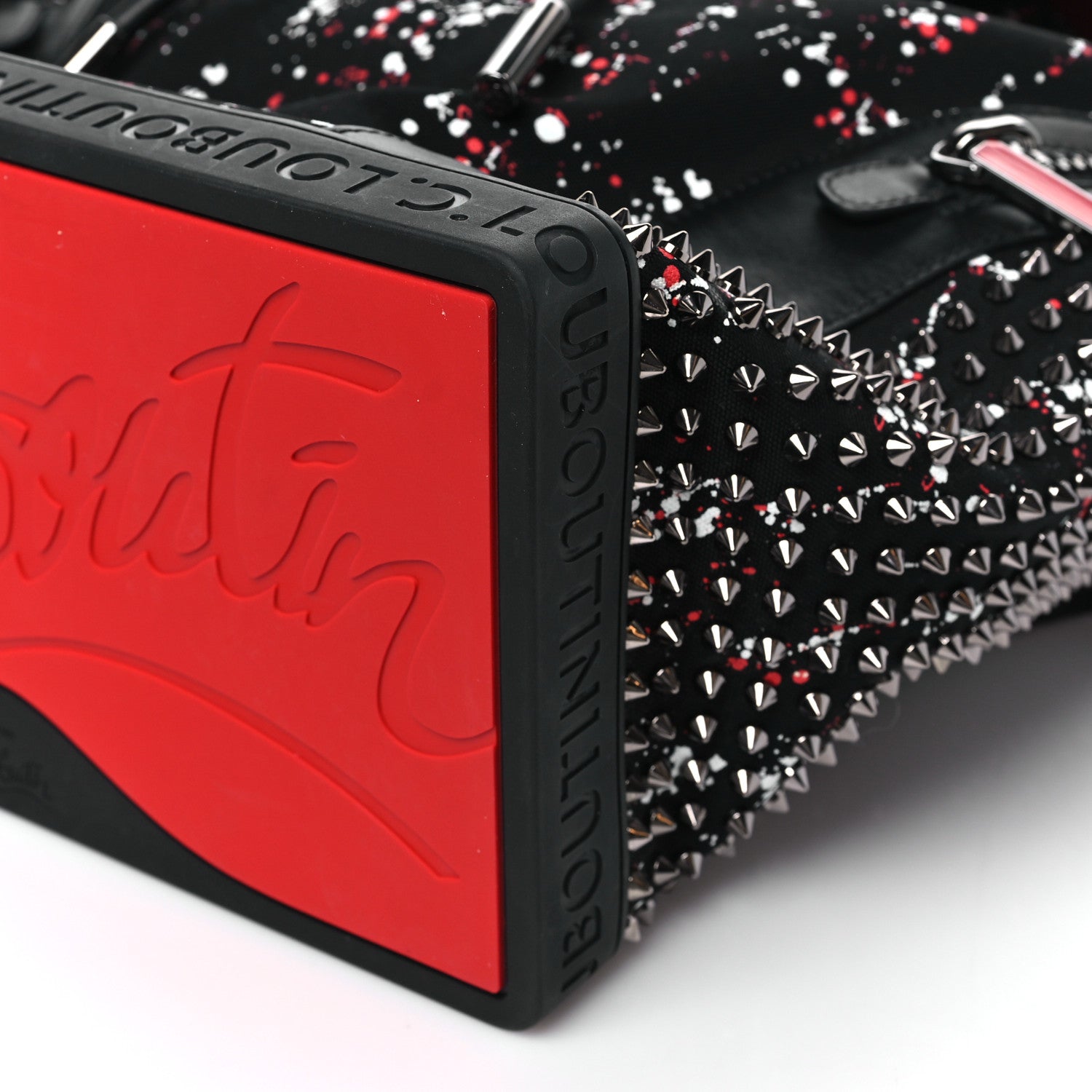 Canvas Splash Print Spiked Explorafunk Backpack Multicolor