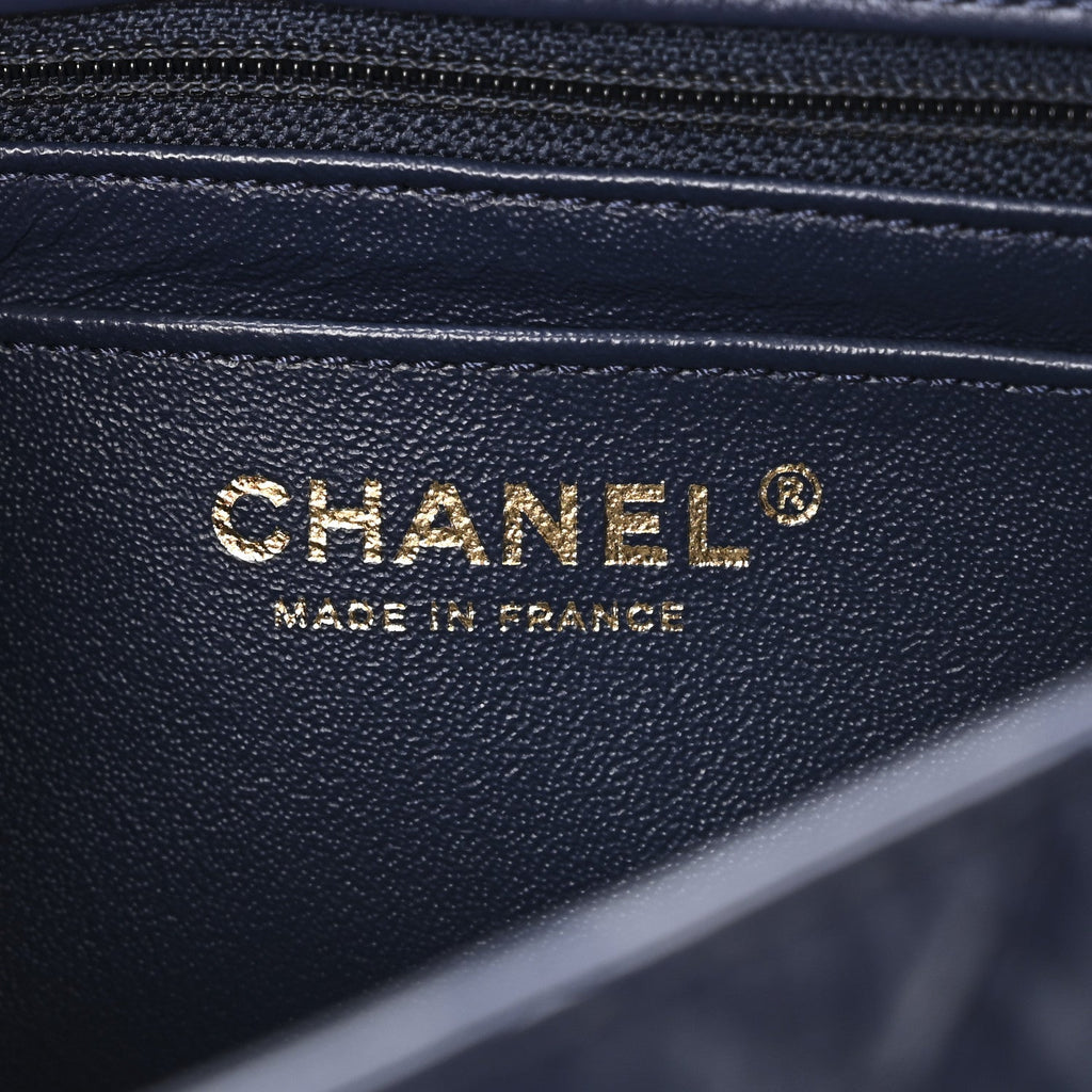 Aged Calfskin Quilted 2.55 Reissue Mini Flap Navy