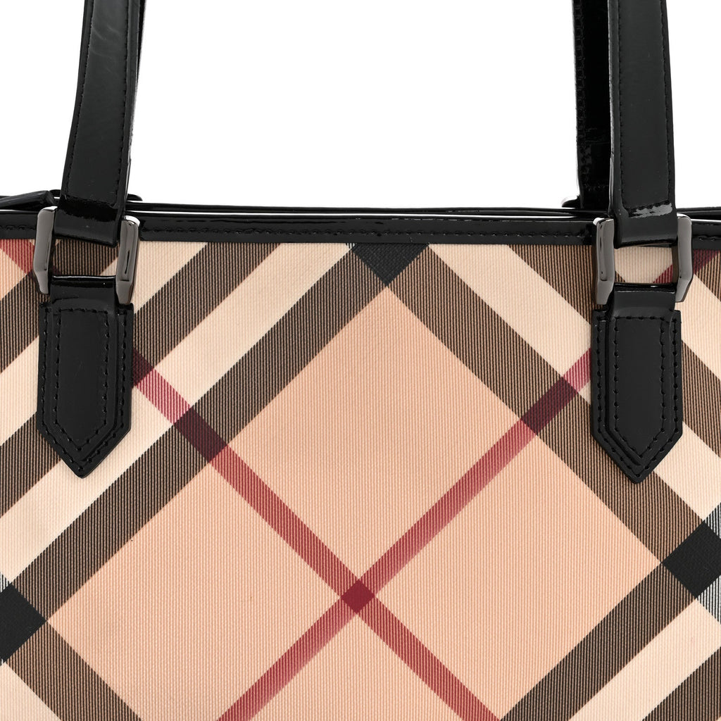Supernova Check Small Nickie Tote Black