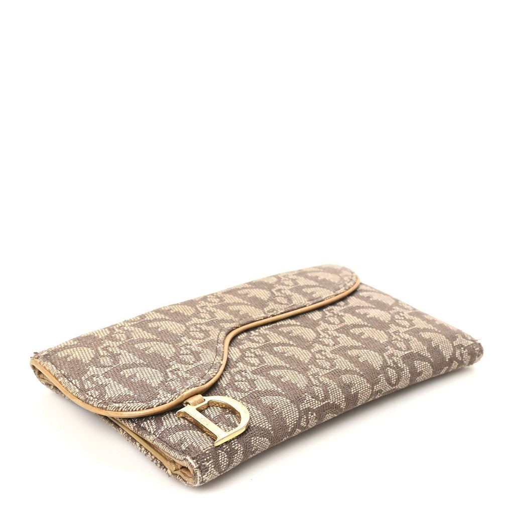 Monogram Saddle Wallet Beige