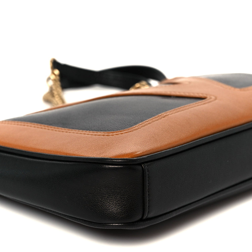 Nappa Small Viva Superstar Shopping Tote Black Brown