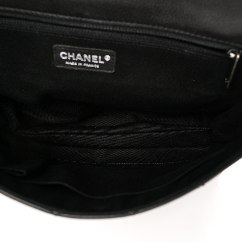 Goatskin Quilted Paris Dallas Saddle Bag Black