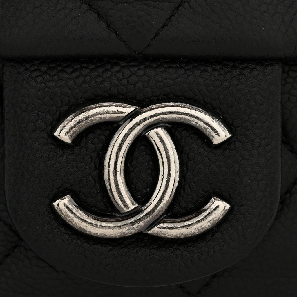 Caviar Quilted Coco Casual Flap Black