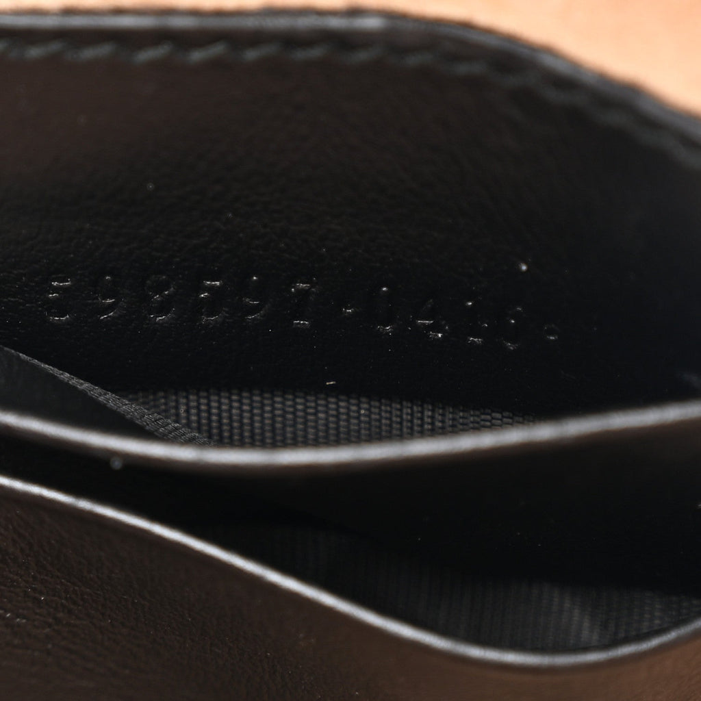 Calfskin Matelasse Mini GG Marmont Crossbody Bag Black