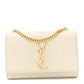 Grain De Poudre Small Monogram Kate Satchel Crema Soft