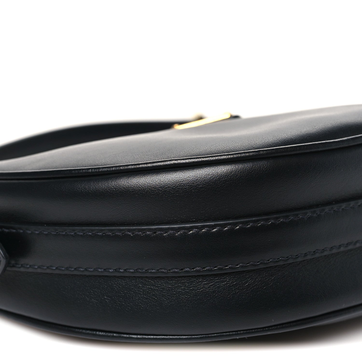 Soft Calfskin Arque Shoulder Bag Black