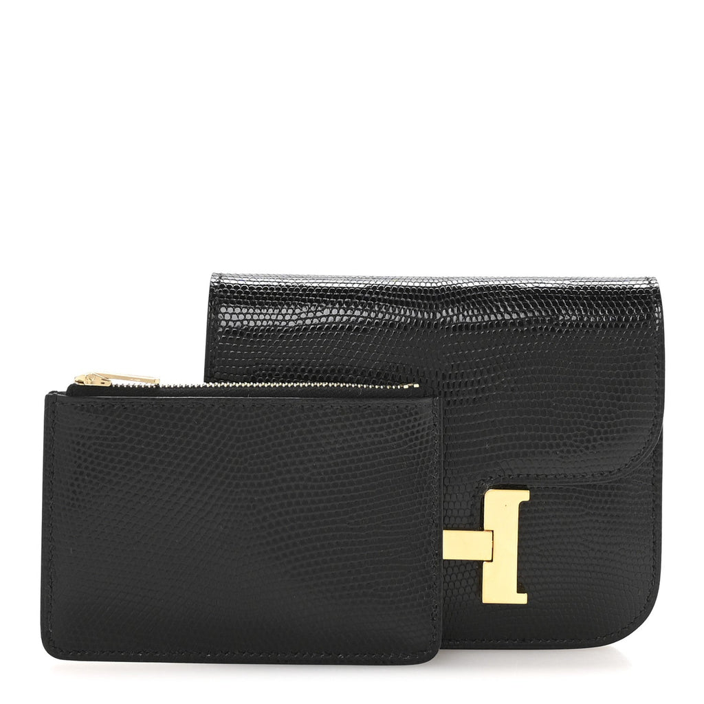 Lizard Constance Slim Wallet Black