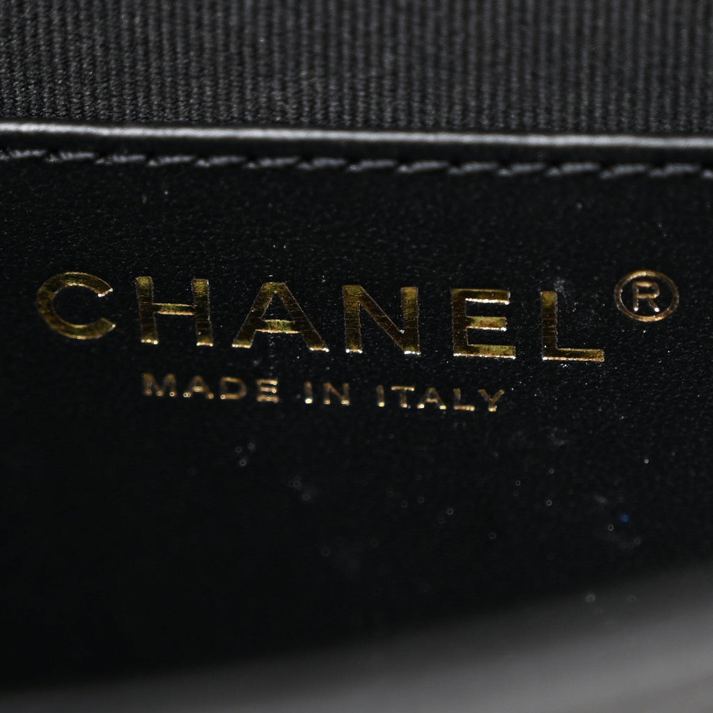 Caviar Quilted Mini Flap Black