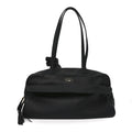 Grained Calfskin Medium Carrie Bowling Bag Black