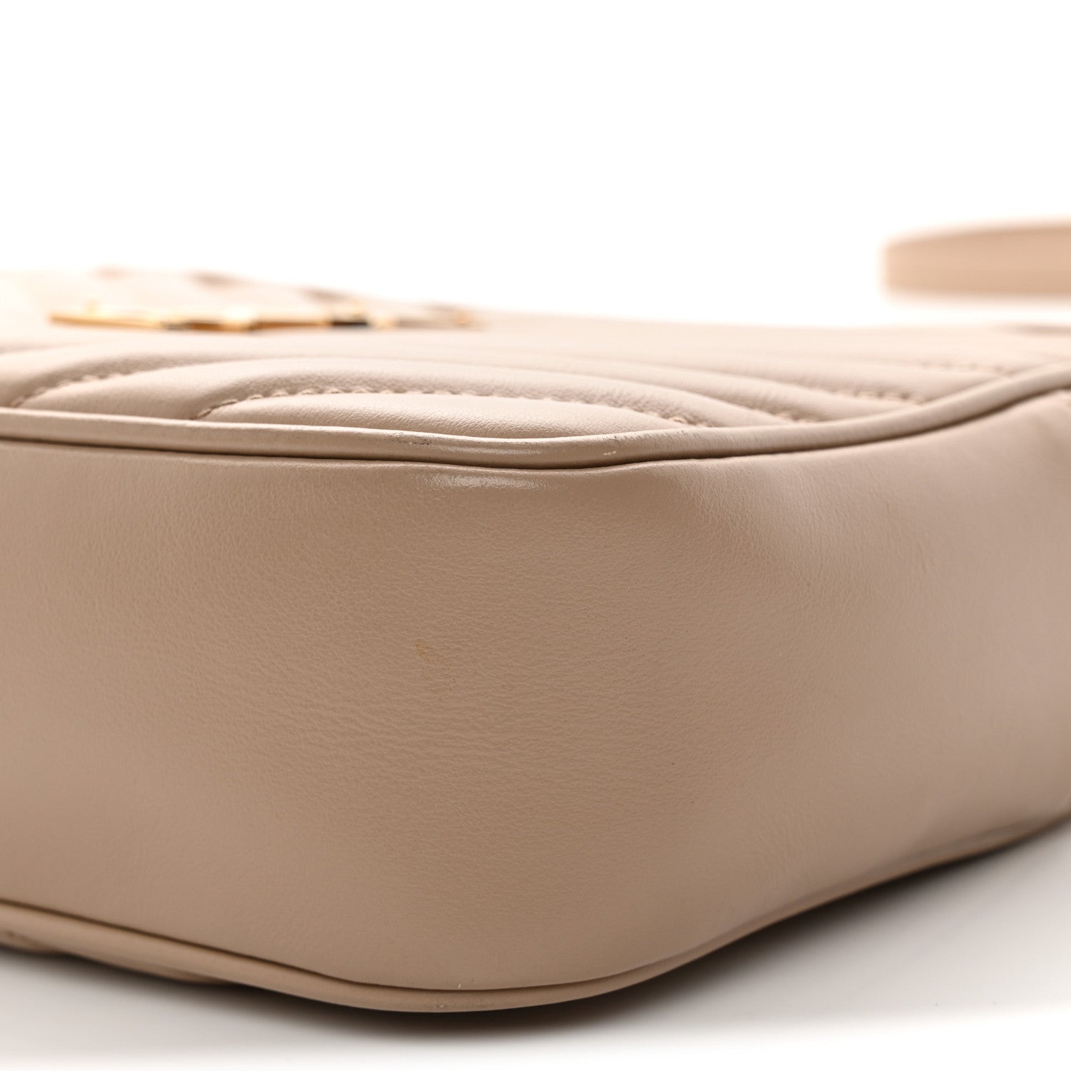Calfskin Matelasse Monogram Lou Camera Bag Dark Latte