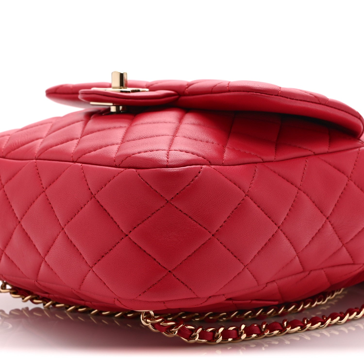 Lambskin Quilted Small in Seoul Backpack Dark Pink
