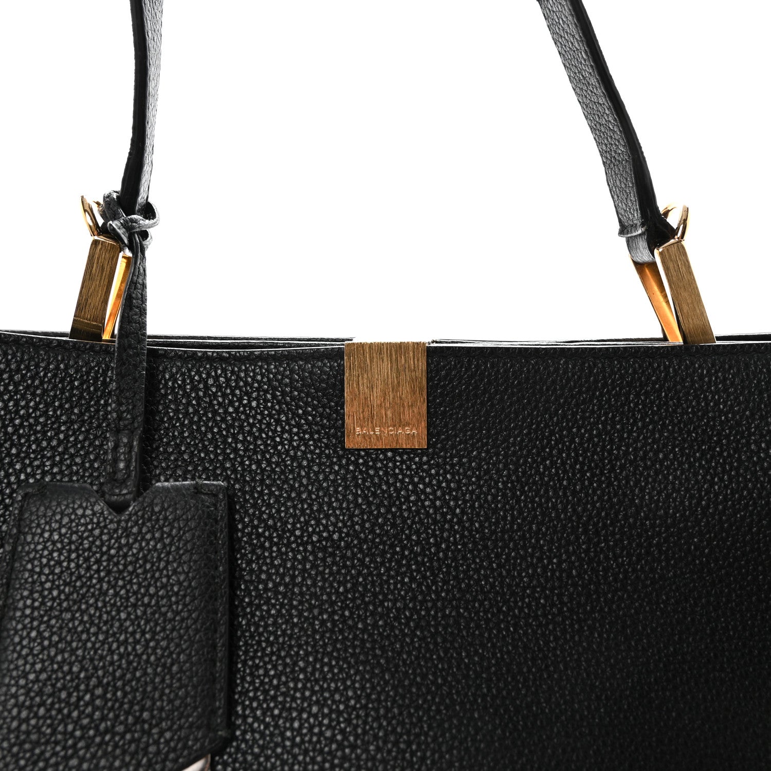 Calfskin Le Dix Soft Cabas M Shoulder Bag Black
