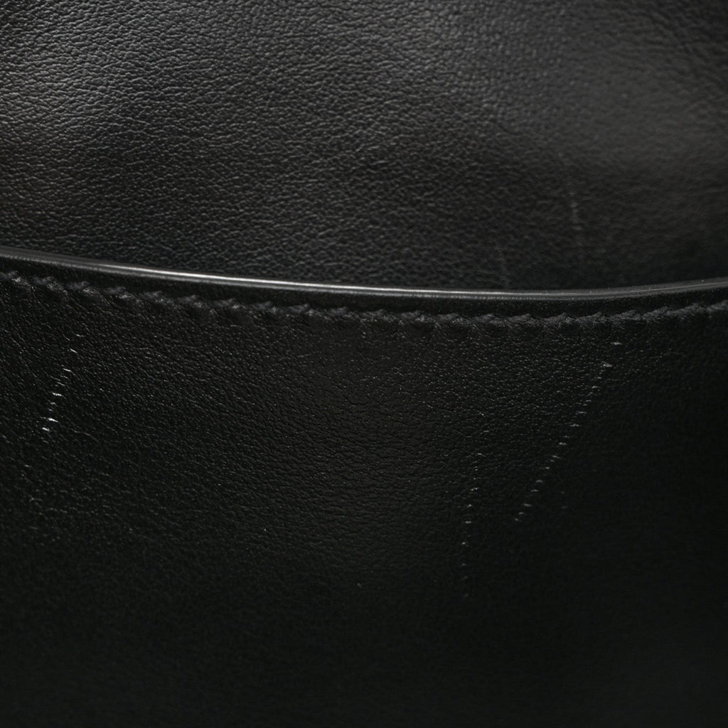 Saffiano Cuir Calfskin Small Monochrome Top Handle Tote Black