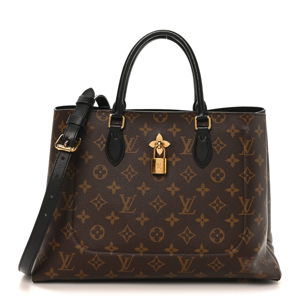Monogram Flower Tote Black