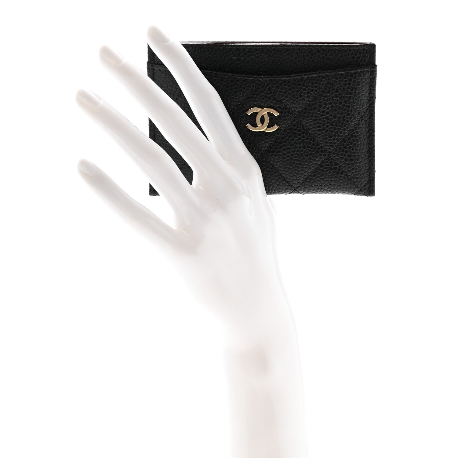 Caviar Quilted  Holder Black