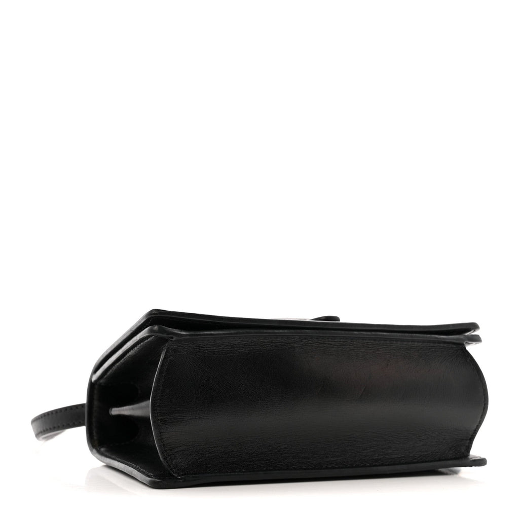 Calfskin Mini Barcelona Shoulder Bag Black