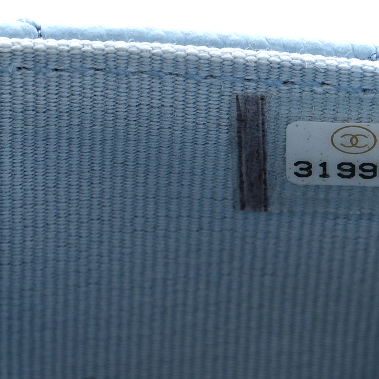 Caviar Quilted Flap  Holder Wallet Light Blue