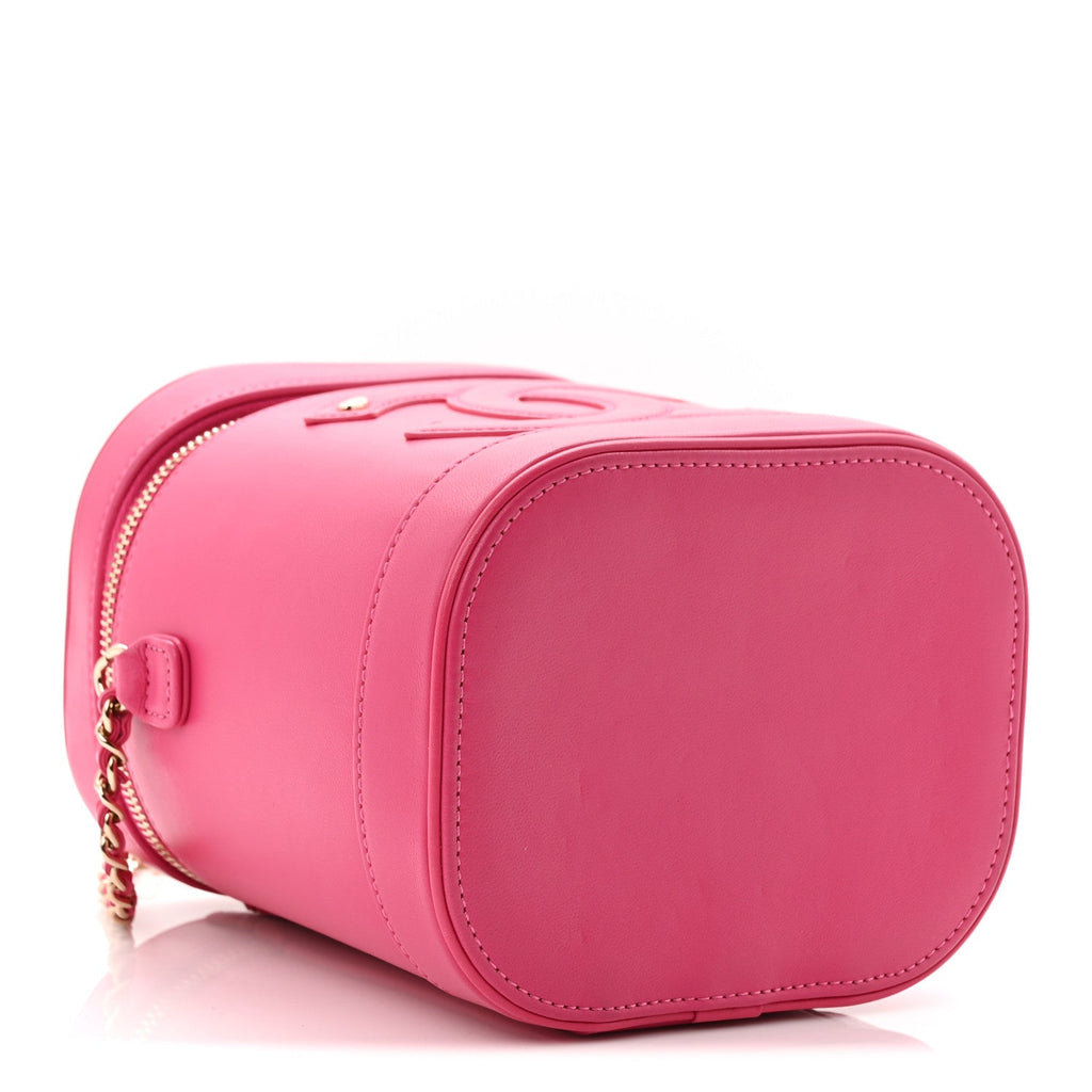 Lambskin Timeless Vanity Cosmetic Case Pink