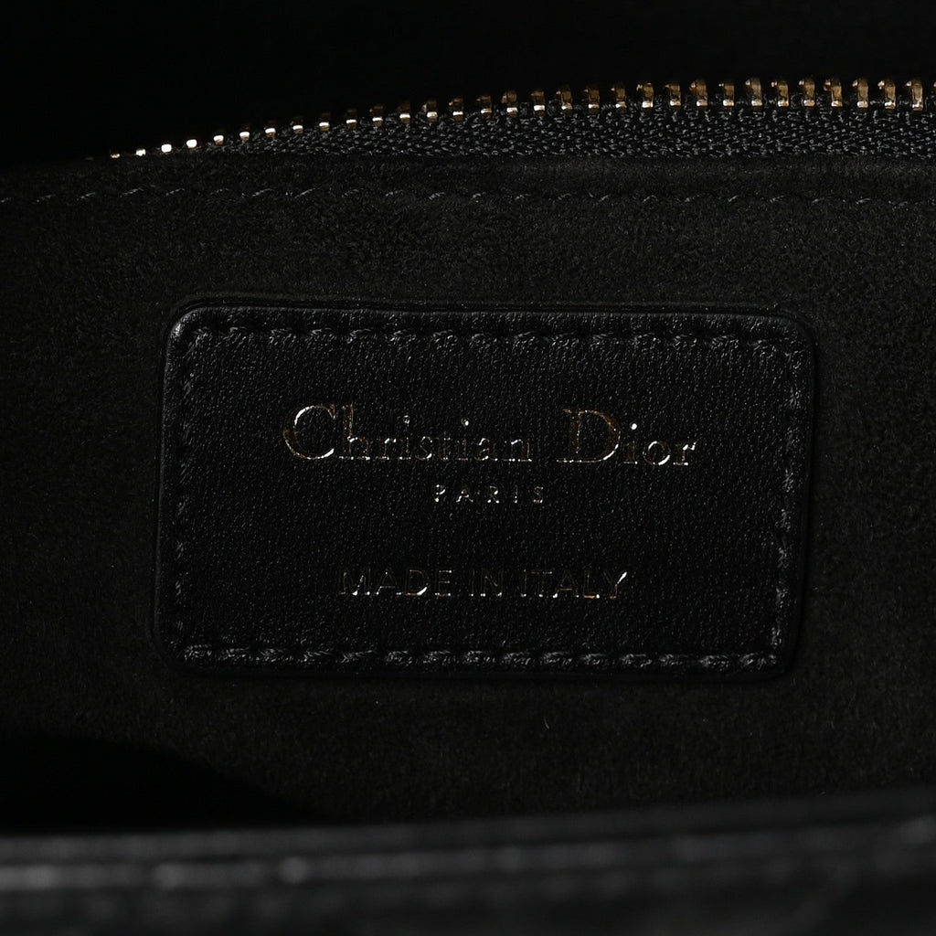 Lambskin Cannage Large Lady Dior Black