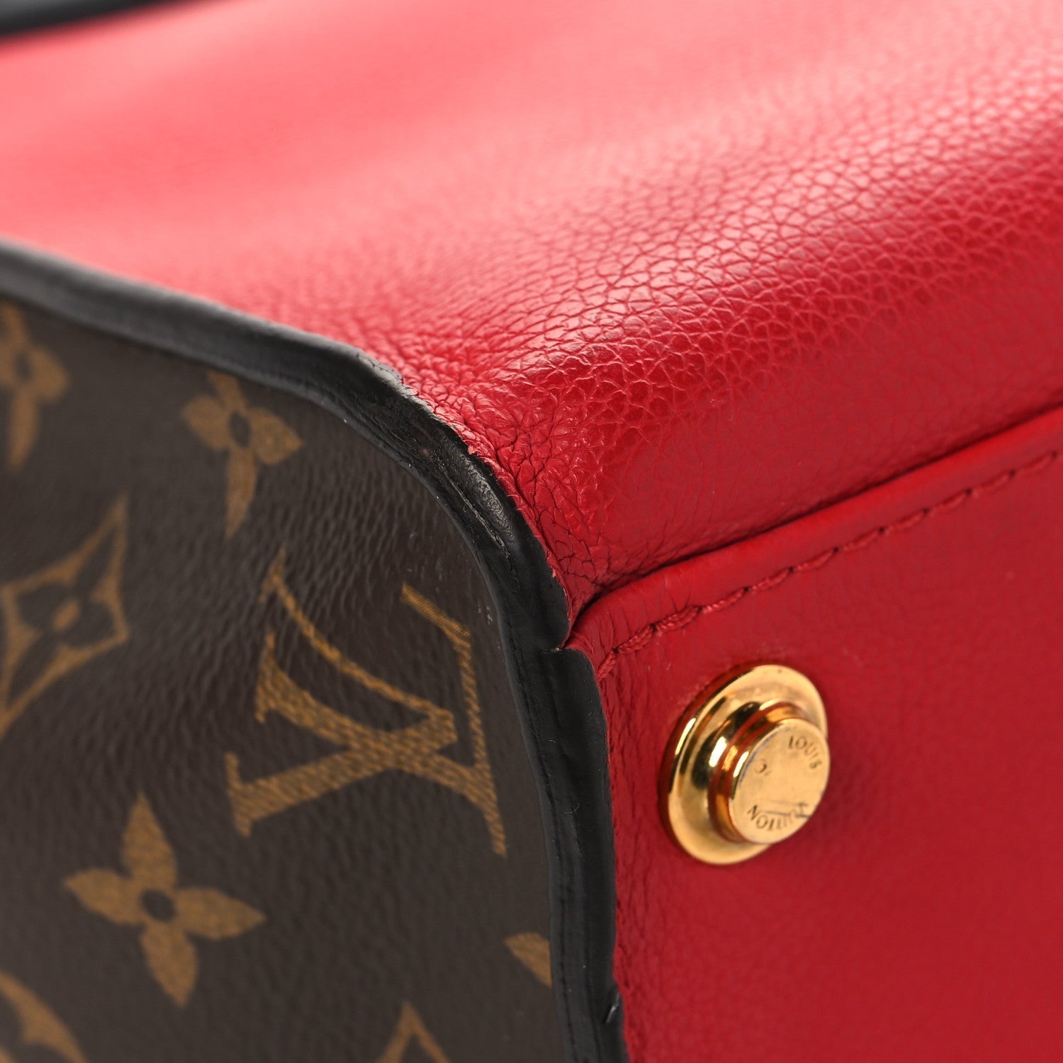 Calfskin Monogram On My Side Pirate Red