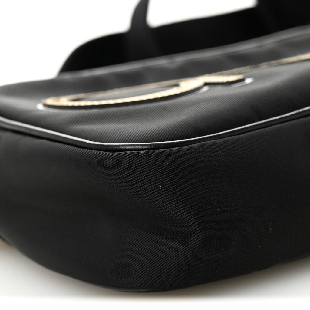 Nylon Lorelle Logo Camera Bag Black