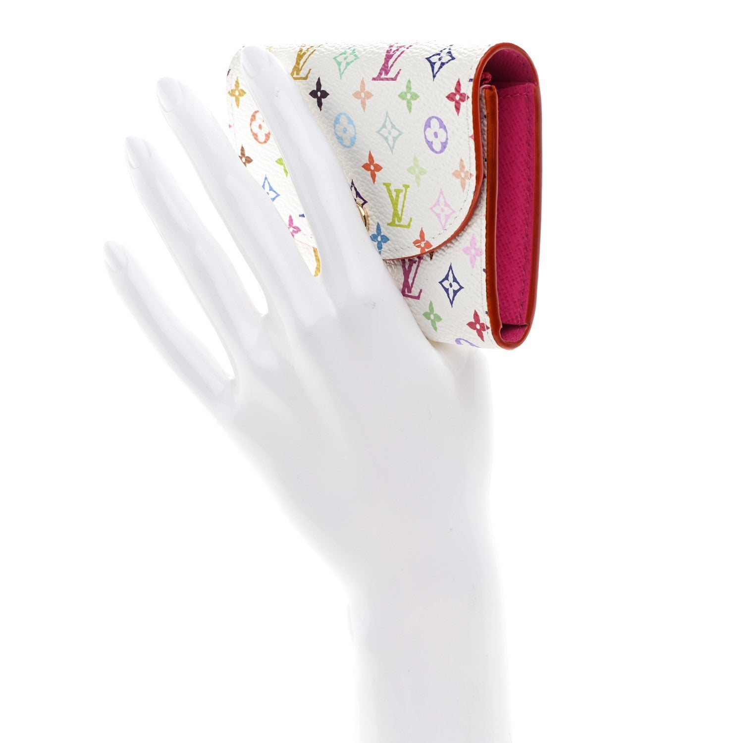 LV X TM Monogram Multicolor Rosalie Coin Purse White Kawaii Pink