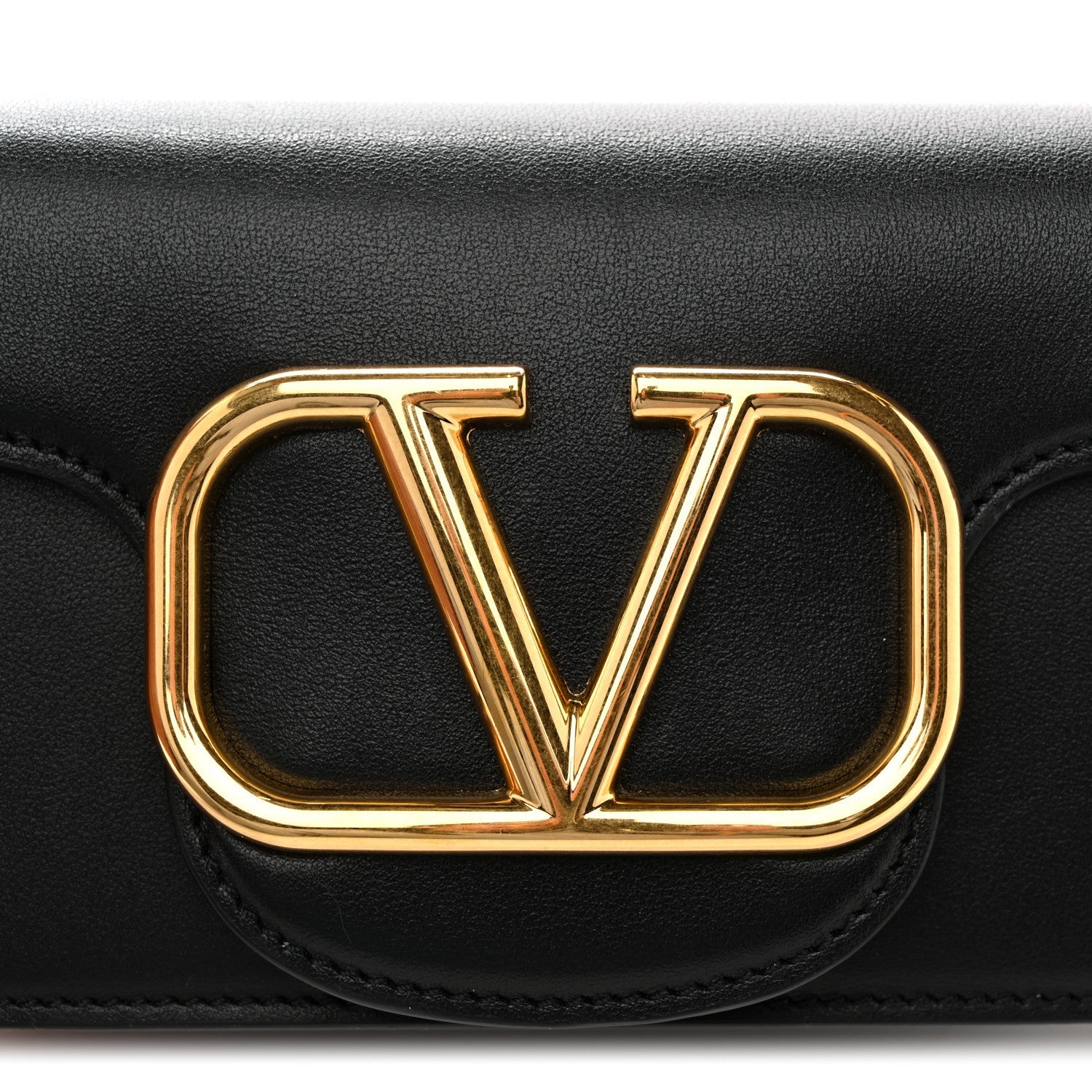 Calfskin Vlogo Small Loco Shoulder Bag Black
