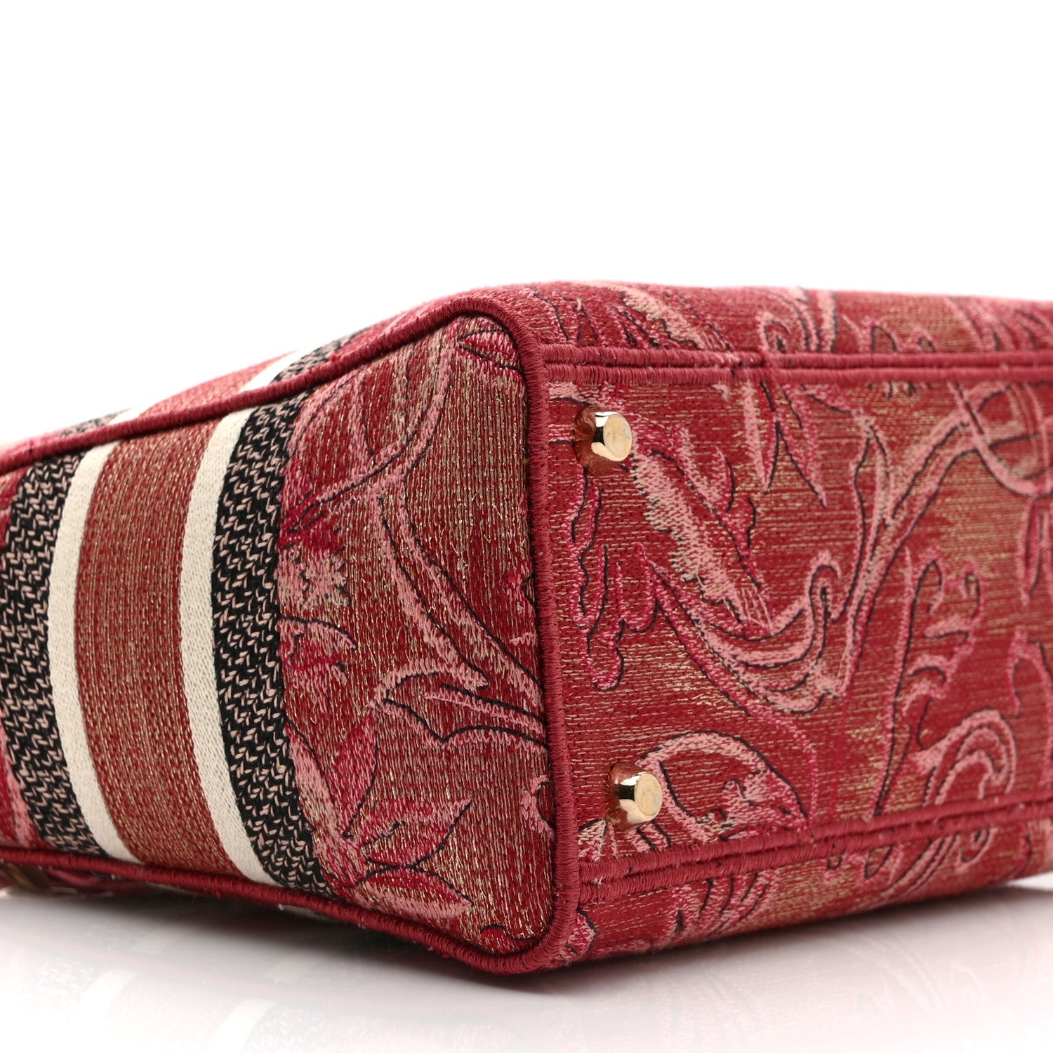 Metallic Canvas Embroidered Brocart Medium Lady D-Lite Pink