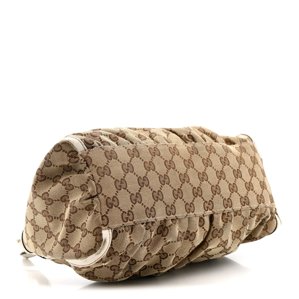 Monogram Medium D Gold Ring Hobo White