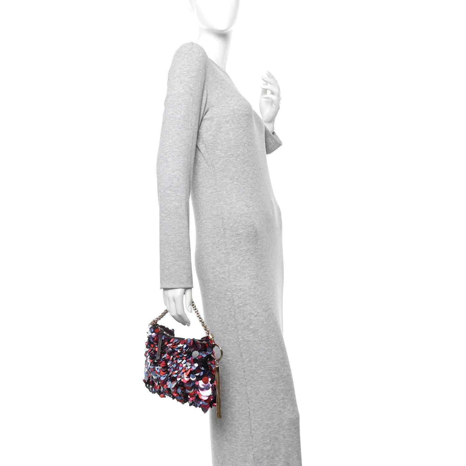 Maxi Sequin Embroidery Callie Bag Raspberry Mix