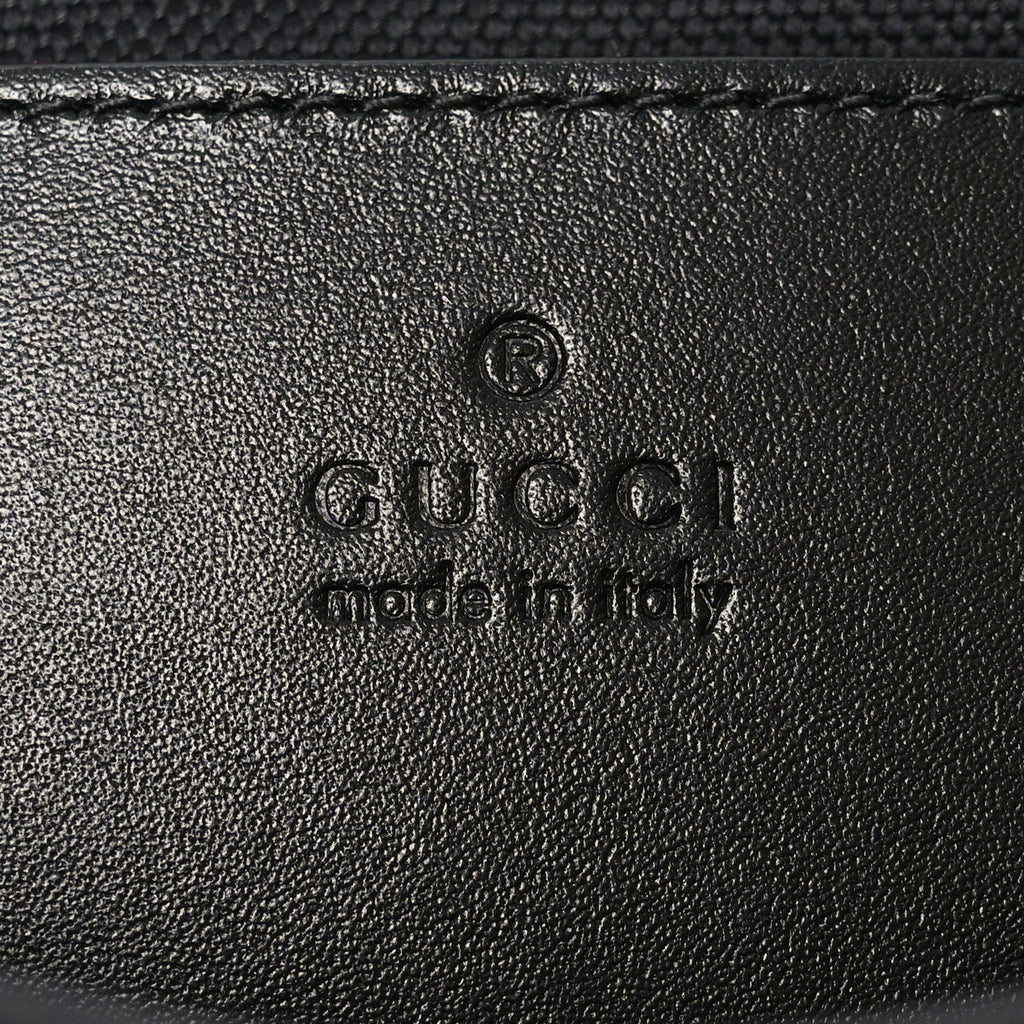 GG Calfskin Embossed Emblem Arabella Bag Black