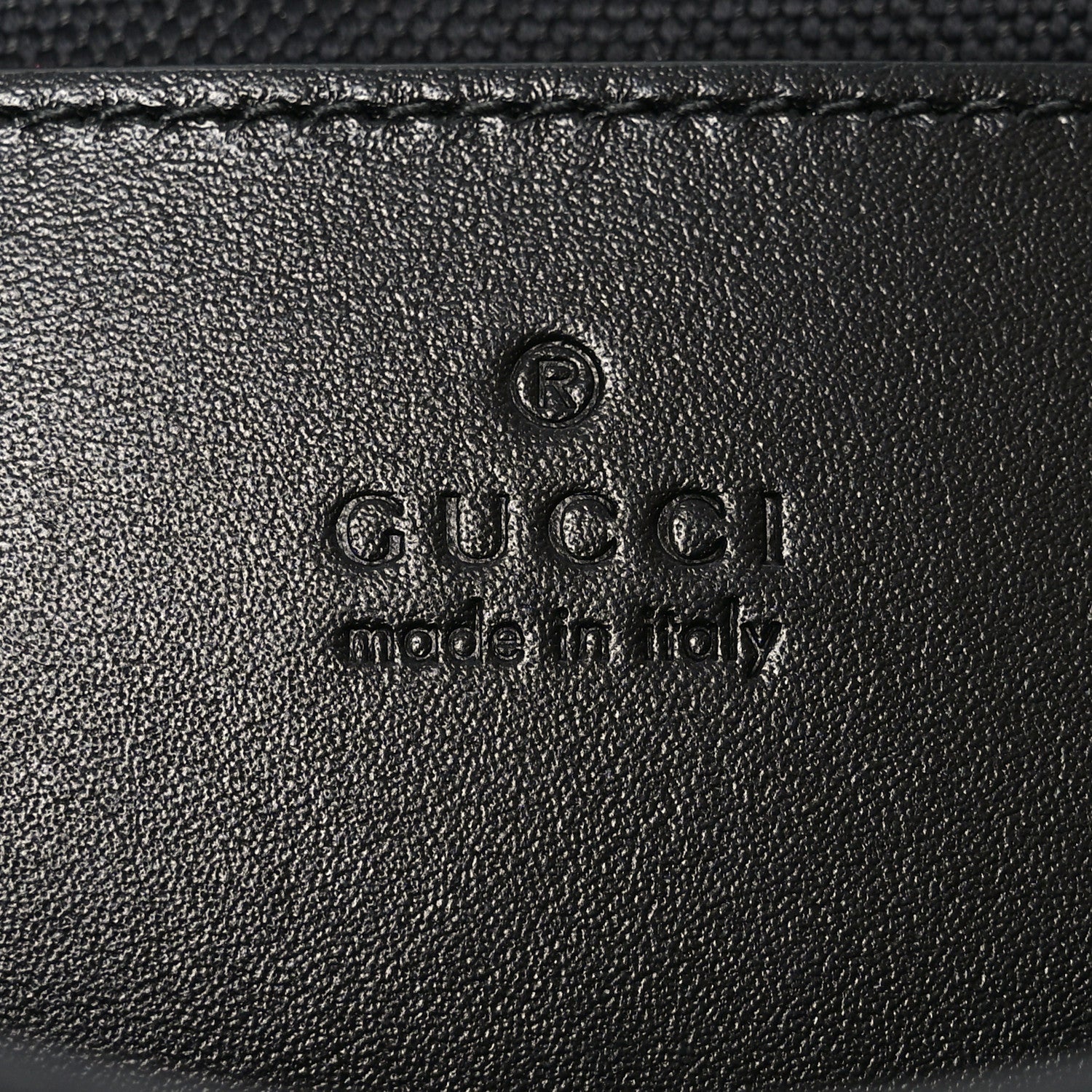 GG Calfskin Embossed Emblem Arabella Bag Black