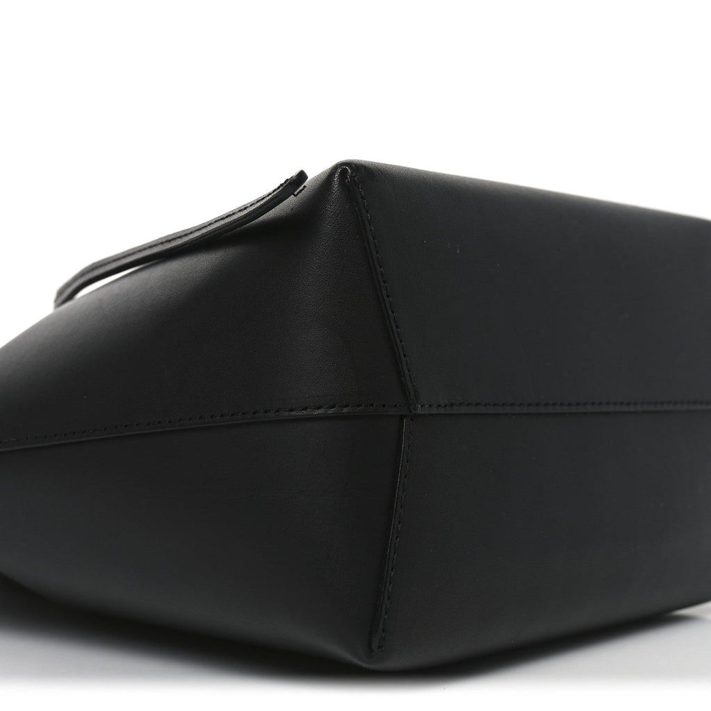 Vegetable Tanned Calfskin Mini Bucket Bag Black Dolly