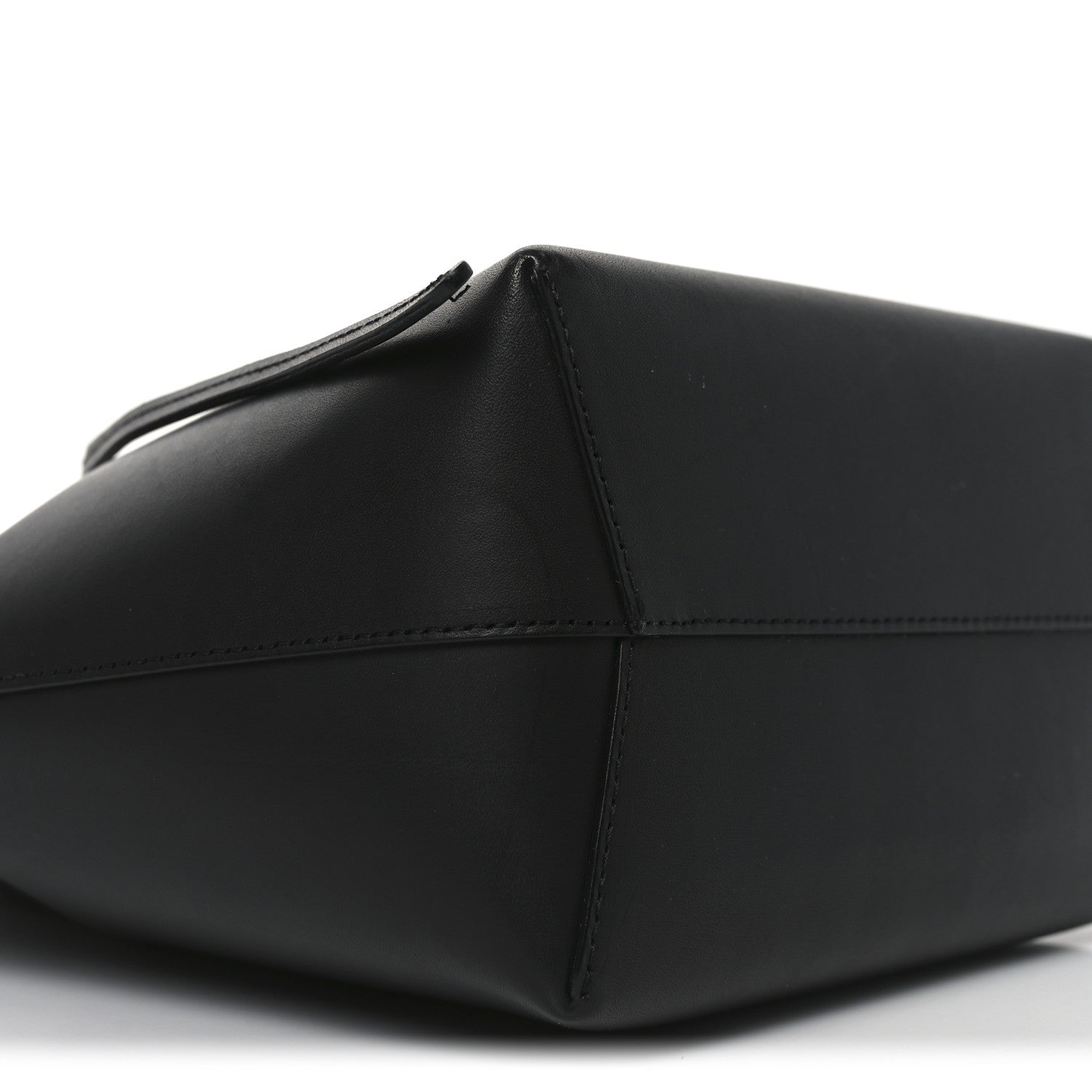 Vegetable Tanned Calfskin Mini Bucket Bag Black Dolly