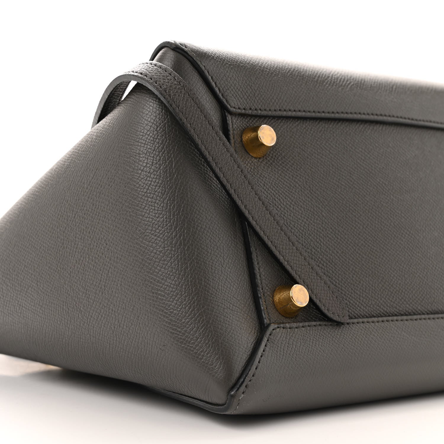 Grained Calfskin Mini Belt Bag Grey