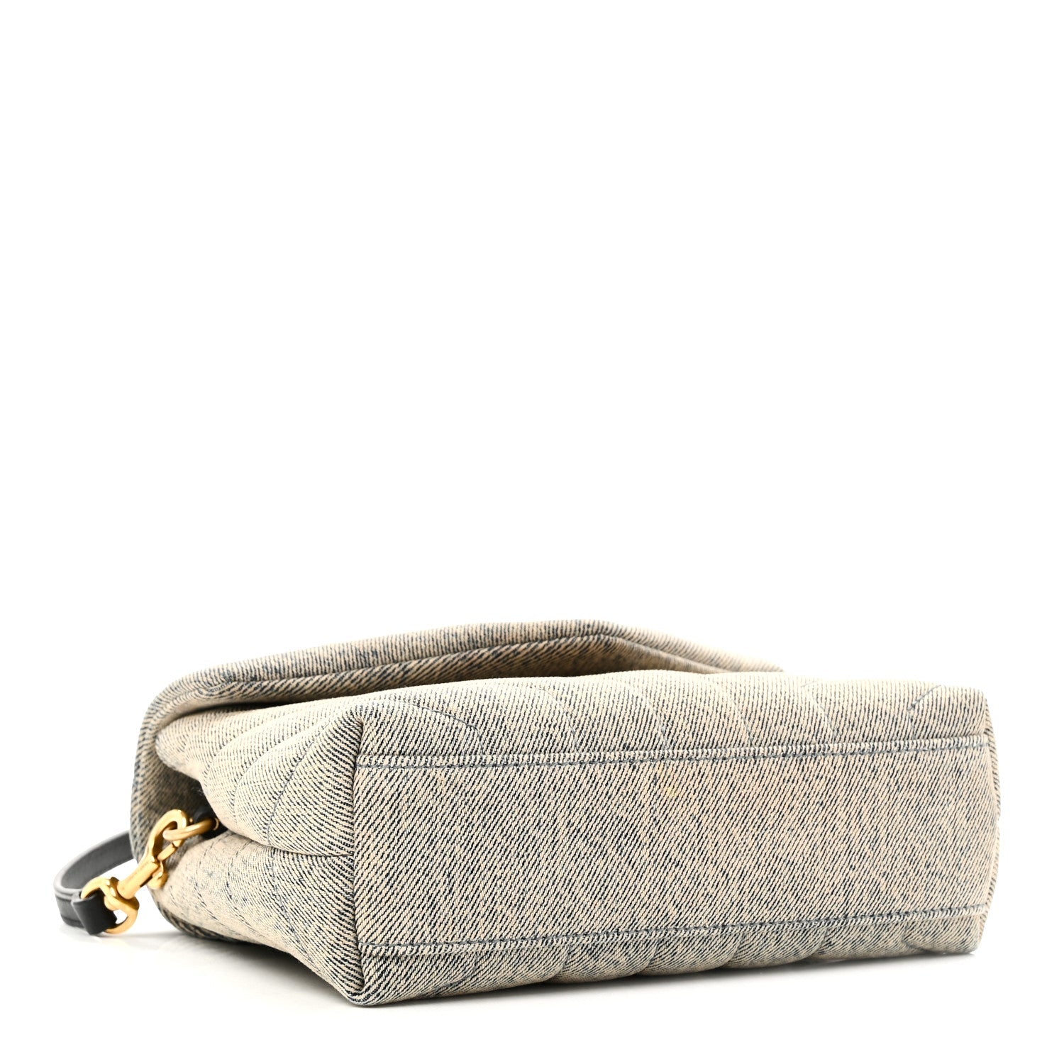 Denim Y Quilted Monogram Toy Loulou Crossbody Bag Grey