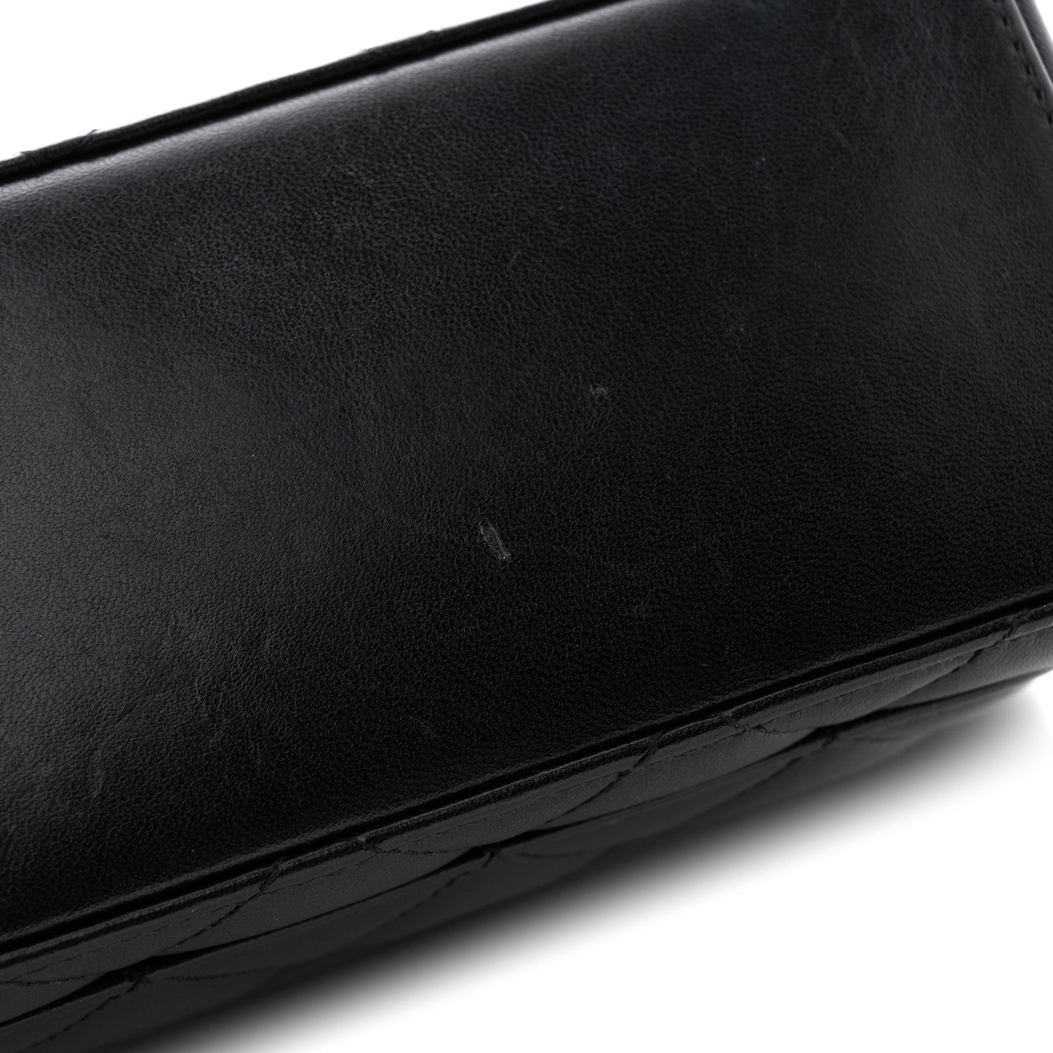 Lambskin Quilted CC Logo Mini Flap Black
