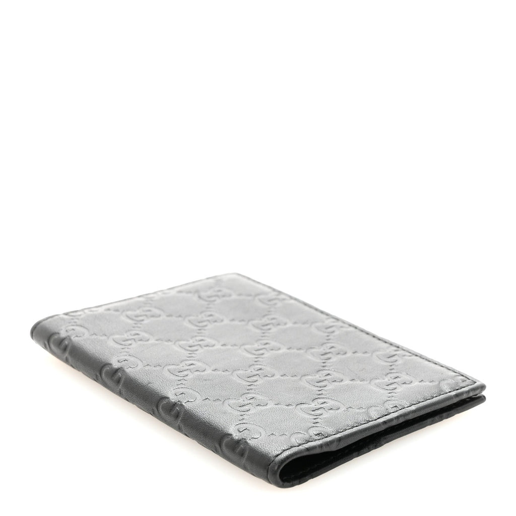 Guccissima Passport Case Black