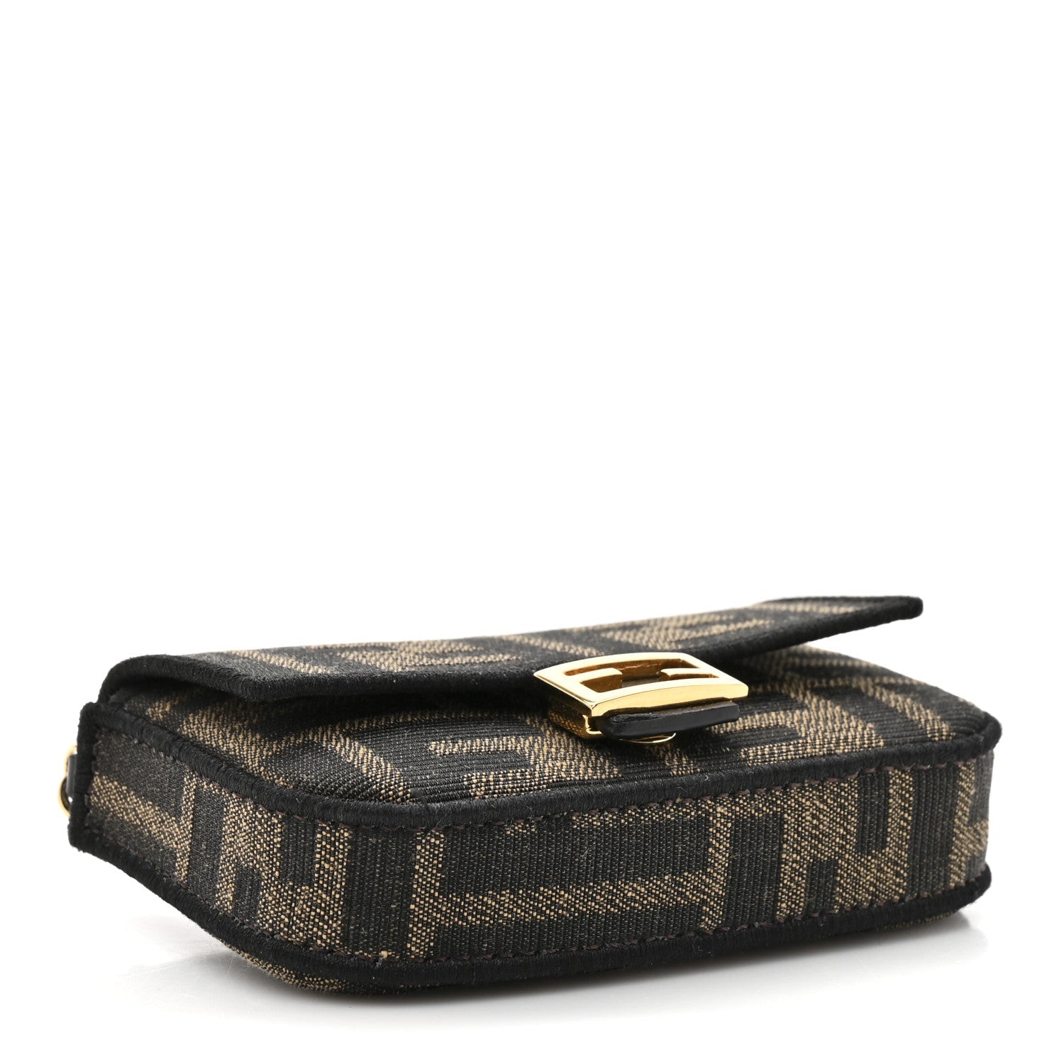 Glazed Fabric FF 1974 Nano Baguette Charm Mogano Panna