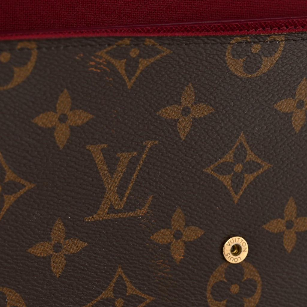 Monogram Pochette Felicie Chain Wallet Fuchsia