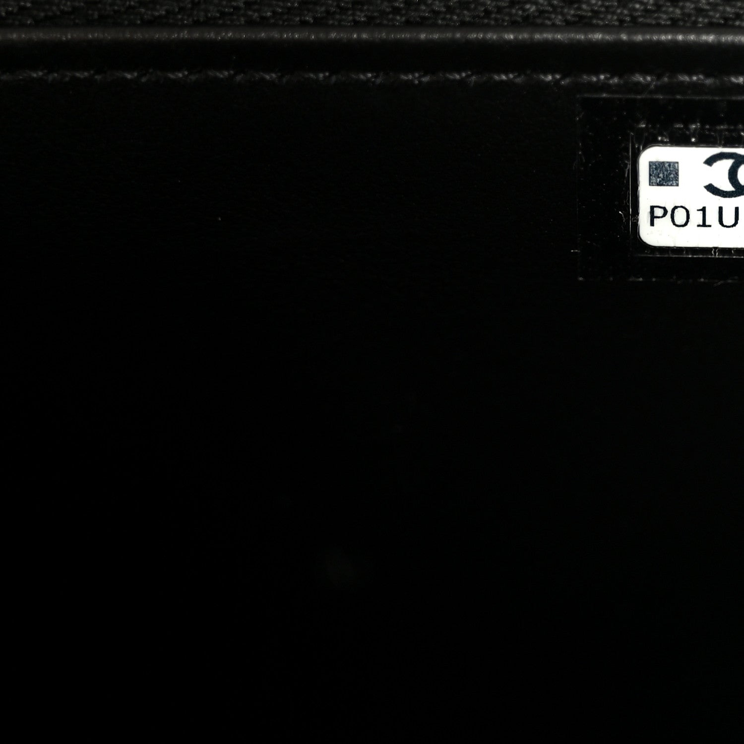 Caviar Quilted Top Handle Long Vanity Black
