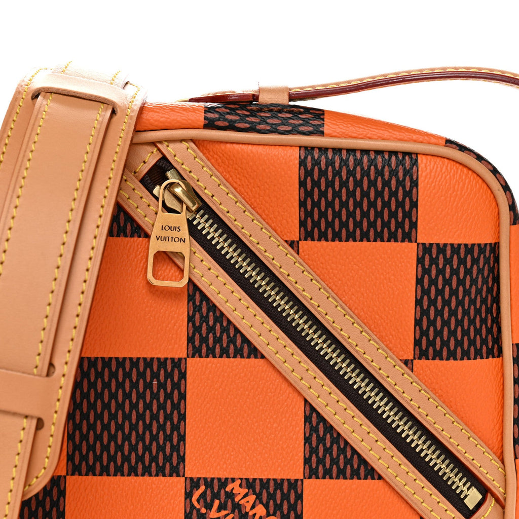 Damier Pop Chess Messenger Orange