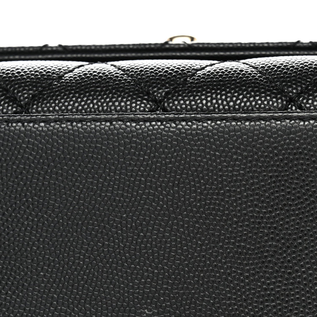 Caviar Quilted Extra Mini Coco Handle Flap Black